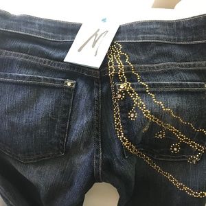 NWT Guess by Marciano Gold Accented Low-rise Jeans Size 26